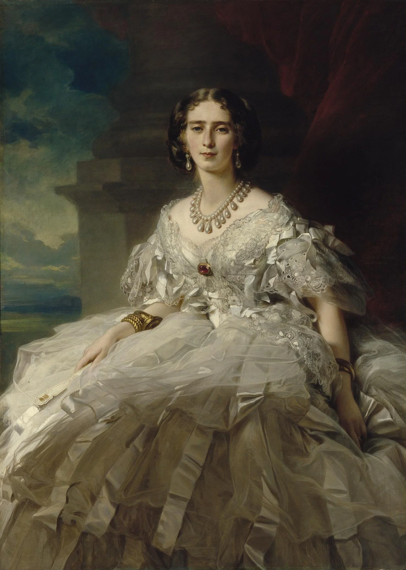 Portrait of Princess Tatyana Alexandrovna Yusupova, detail