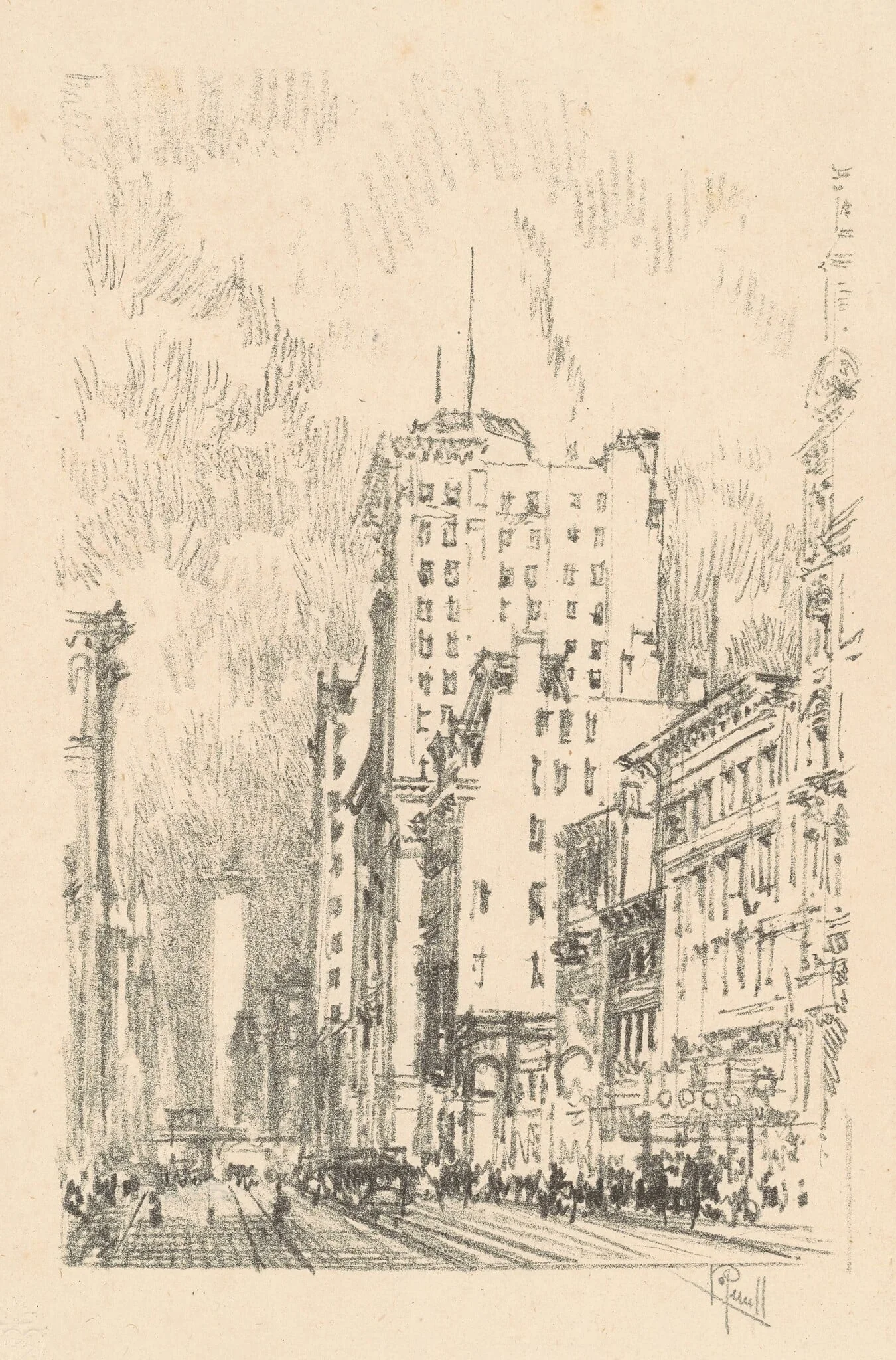 Broadway, Above Twenty-Third Street, detail