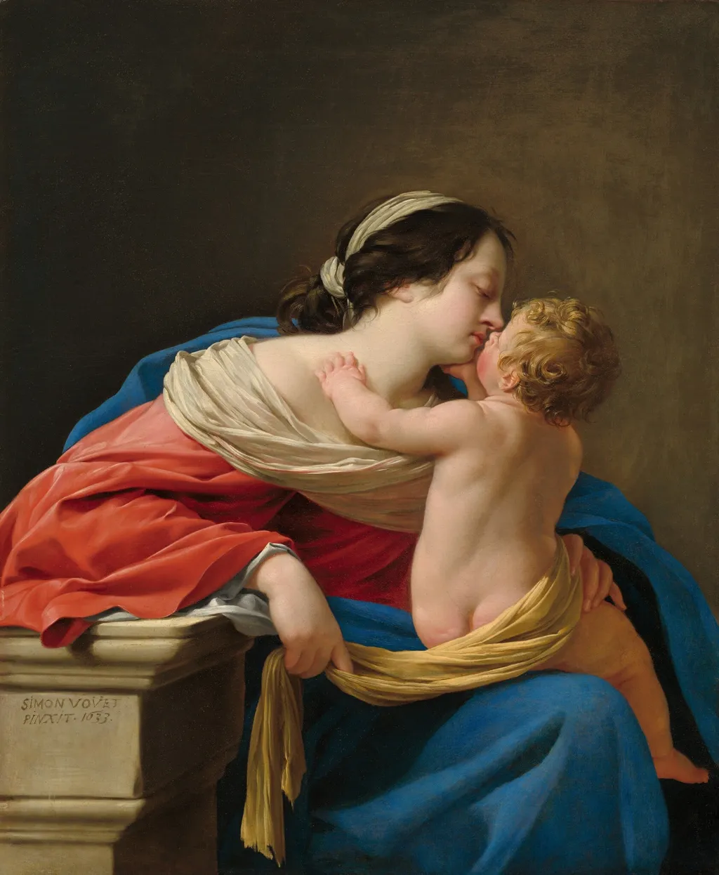 Madonna and Child, by Simon Vouet, oil, 1633