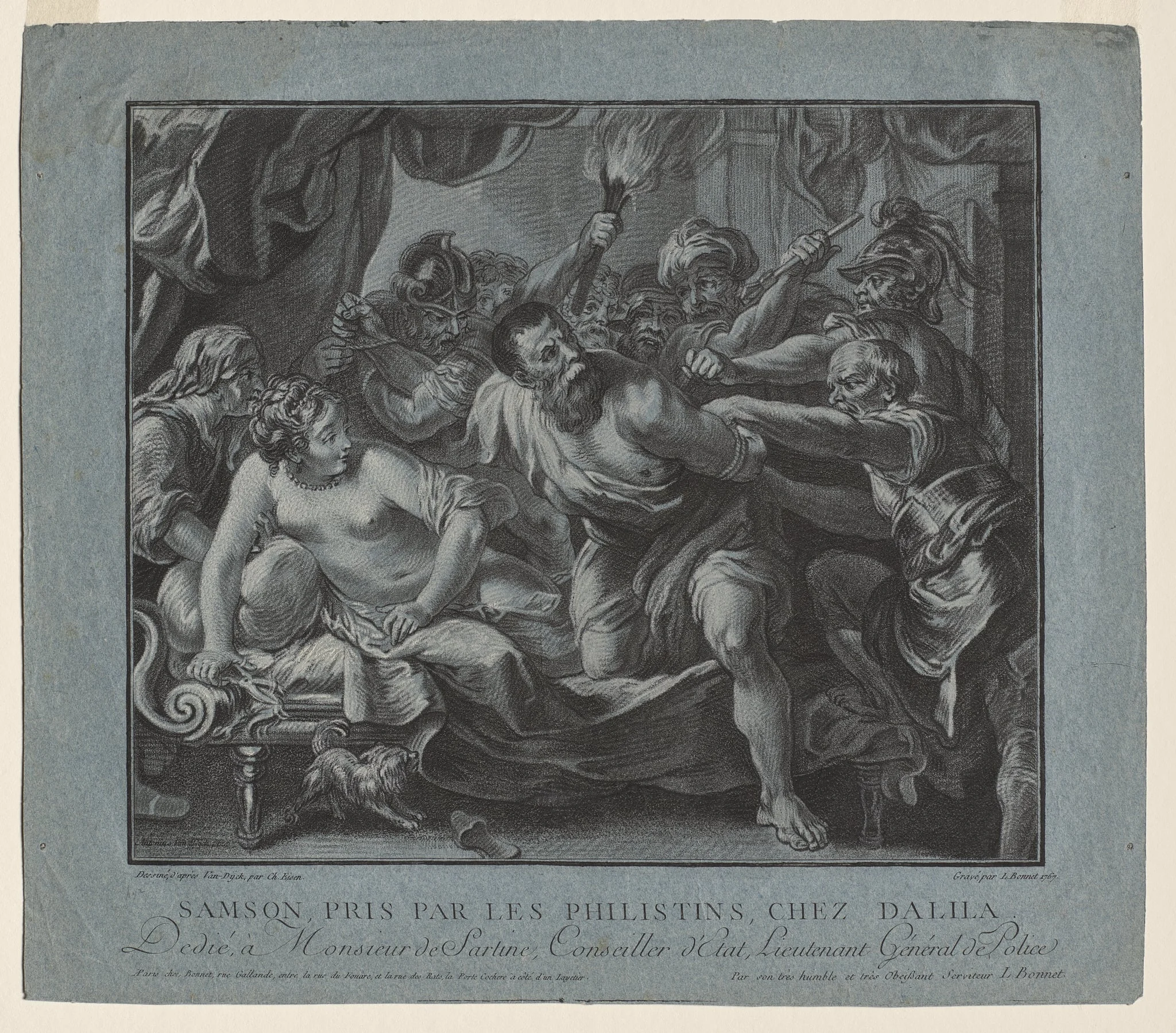 Samson Taken by the Philistines in Delilah's House, detail
