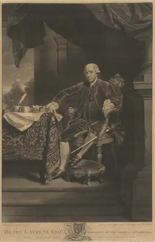 Henry Laurens, by Valentine Green, ink, 1782