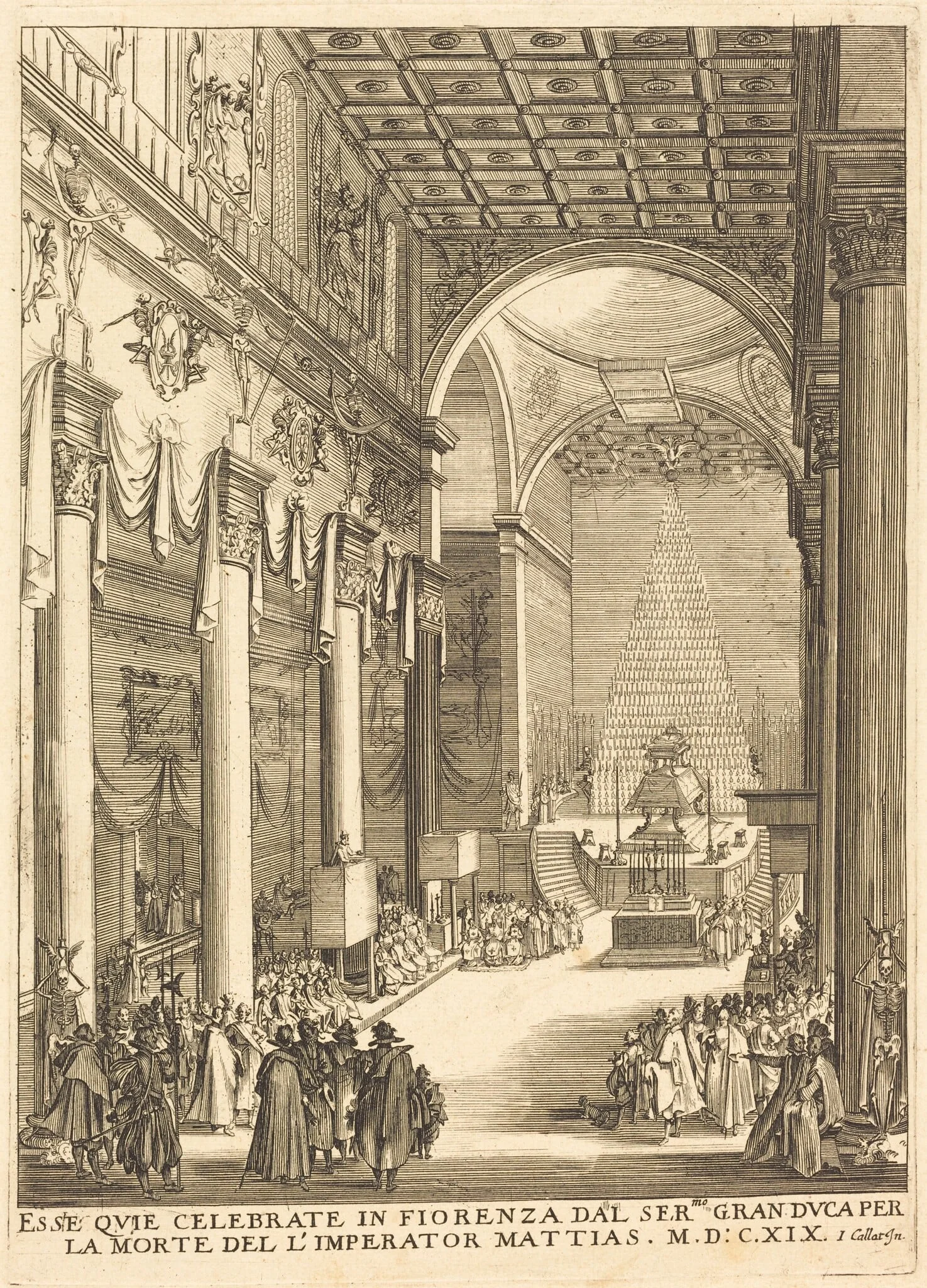 The Catafalque of the Emperor Mathias, detail