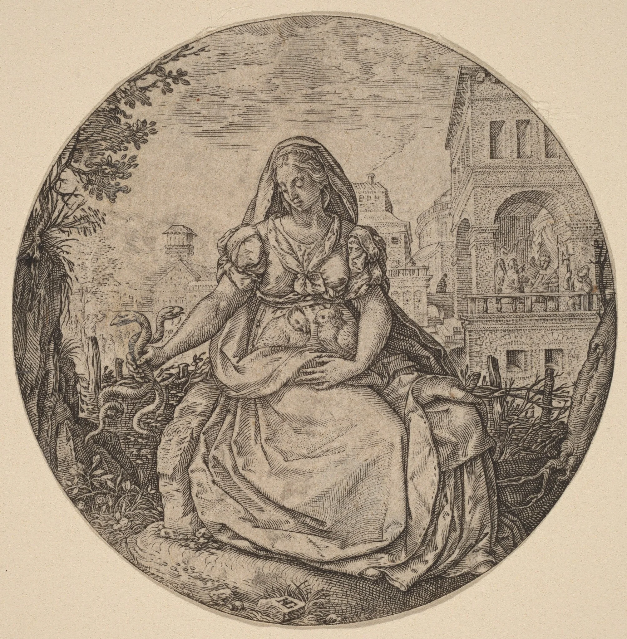 Allegory of Prudence, detail