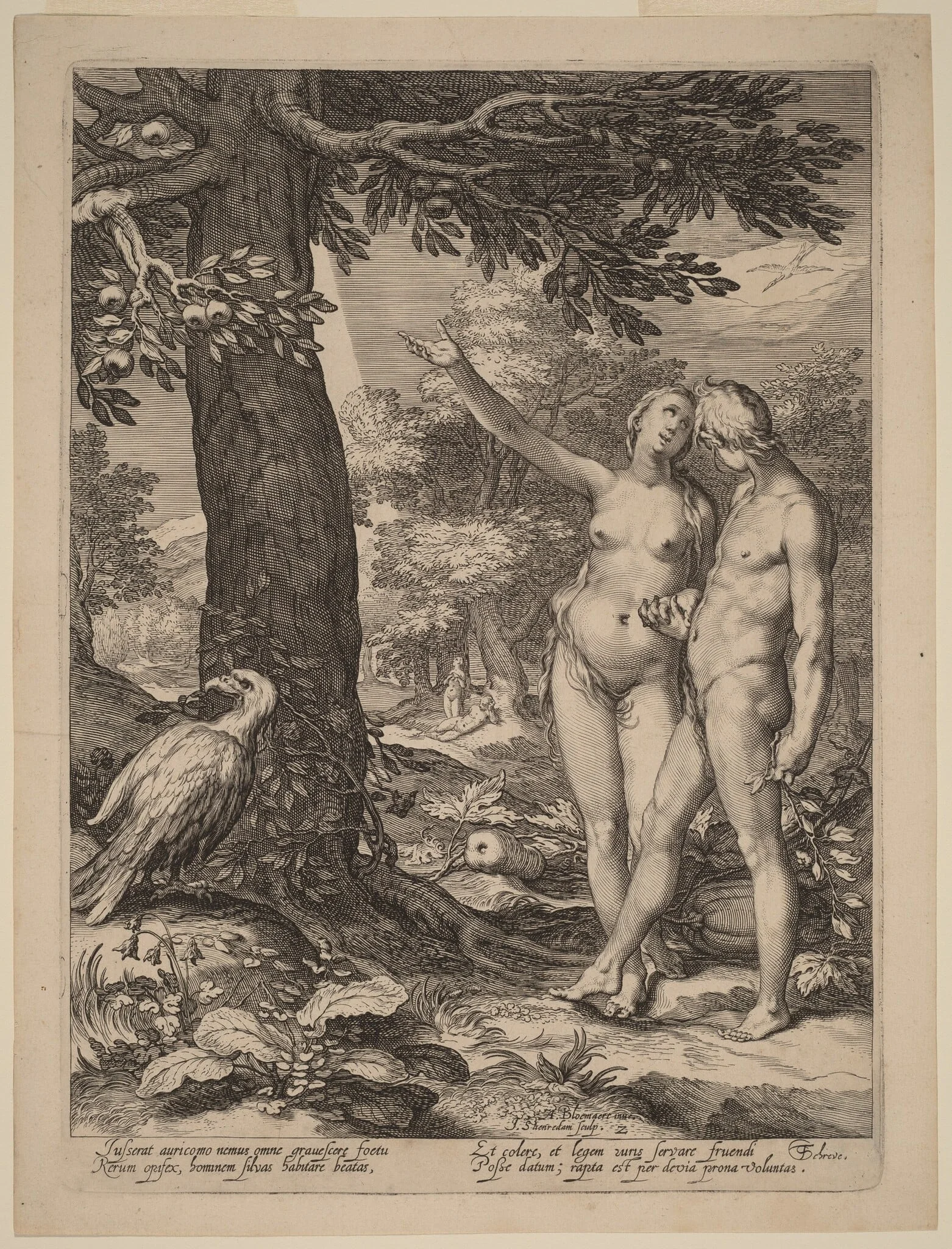 Adam and Eve before the Tree of Knowledge, detail