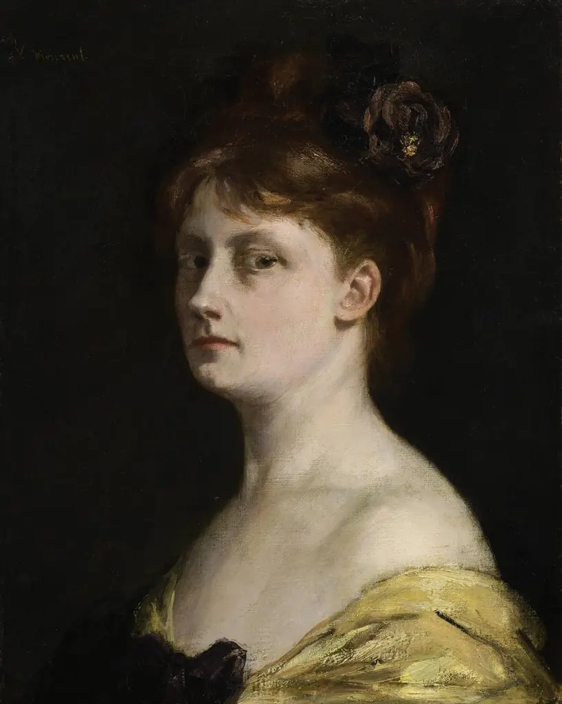 Self-Portrait, by Victorine Meurent, oil, 1888
