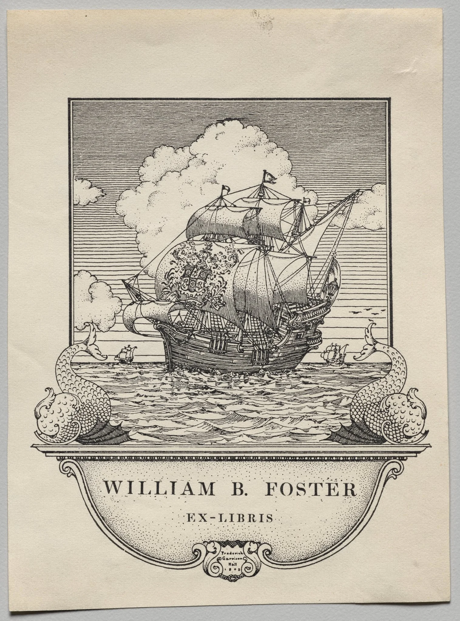 Bookplate: William B. Foster, detail