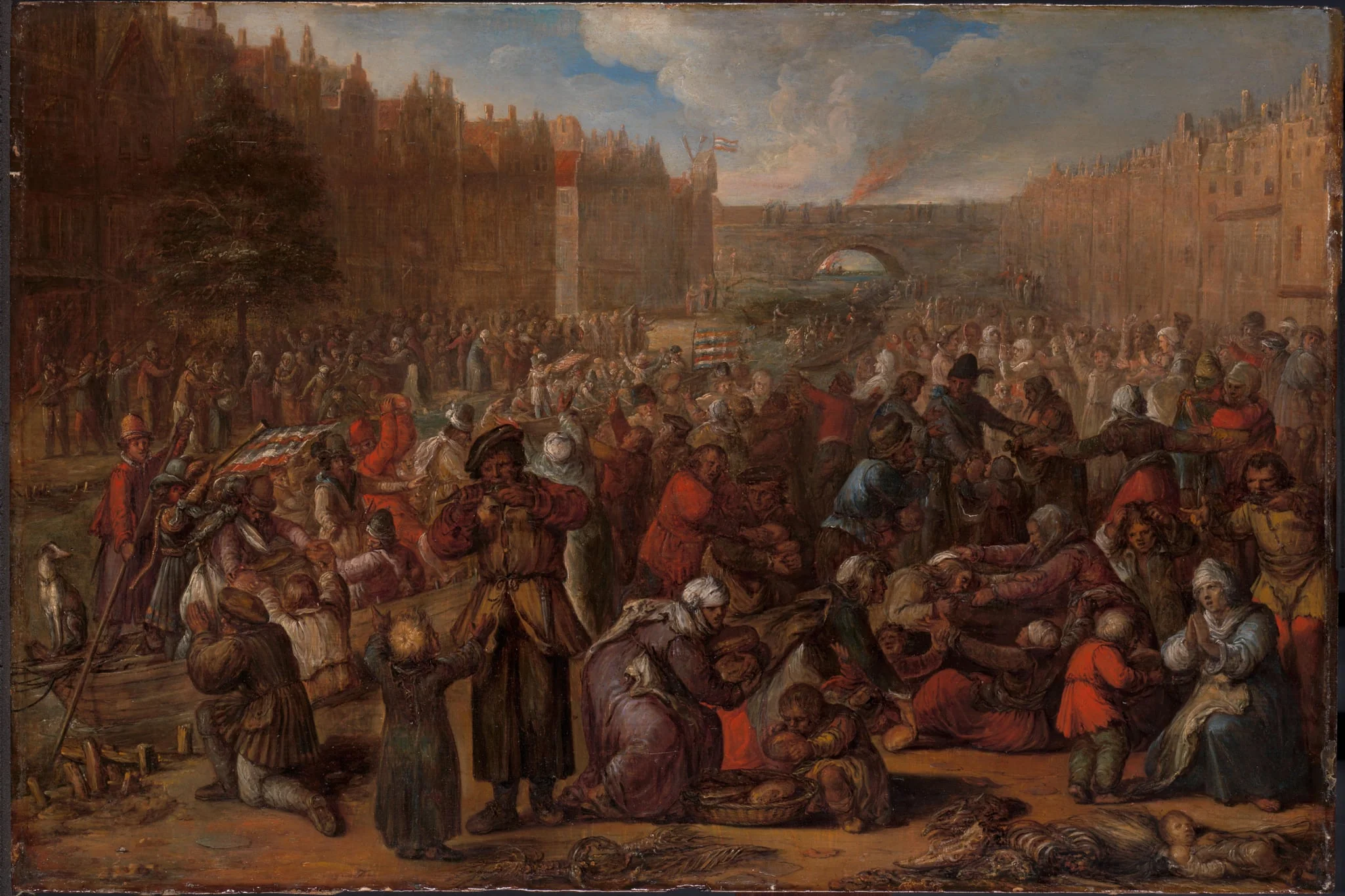 De hongerende bevolking na de opheffing van het beleg van Leiden, detail
