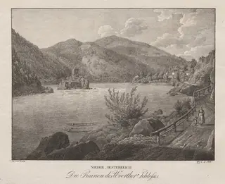 Nieder-oesterreich, Die Ruinen des Woerther Schlosses, by Jakob Alt, 1839