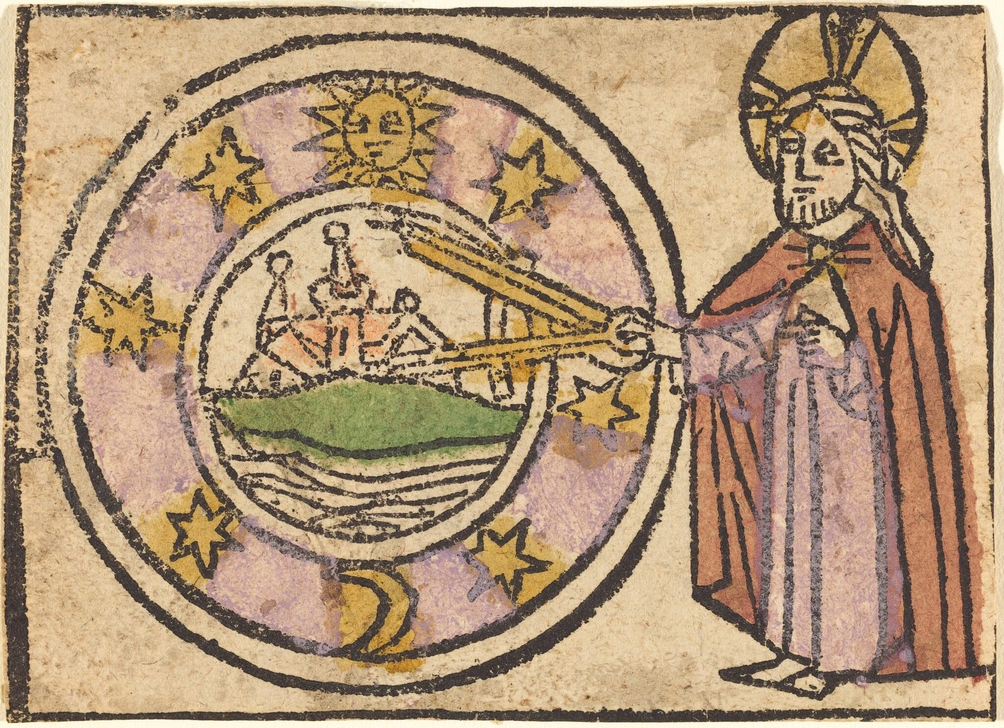 Christ Measuring the Globe, detail