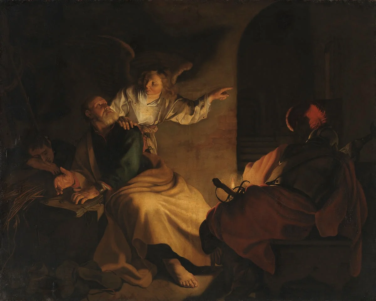 Die Befreiung Petri (Kopie nach), detail