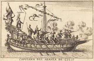 Capitana del Armata de Colco, by Balthasar Moncornet, ink, 1634