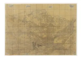 'Blot' drawing in progress for 'Hannibal Passing the Alps', by Alexander Cozens, 1750
