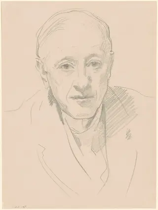 Bust of a Man, by John Singer Sargent, graphite, 1892