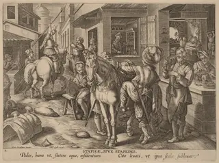 Staphae, Sive Stapedes (Stirrups, or Foot Rests), by Philip Galle, ink, 1592