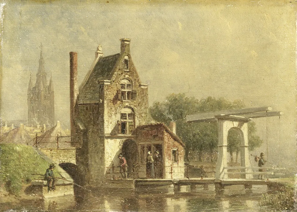 De Koepoort te Delft, by Petrus Gerardus Vertin, oil, 1850