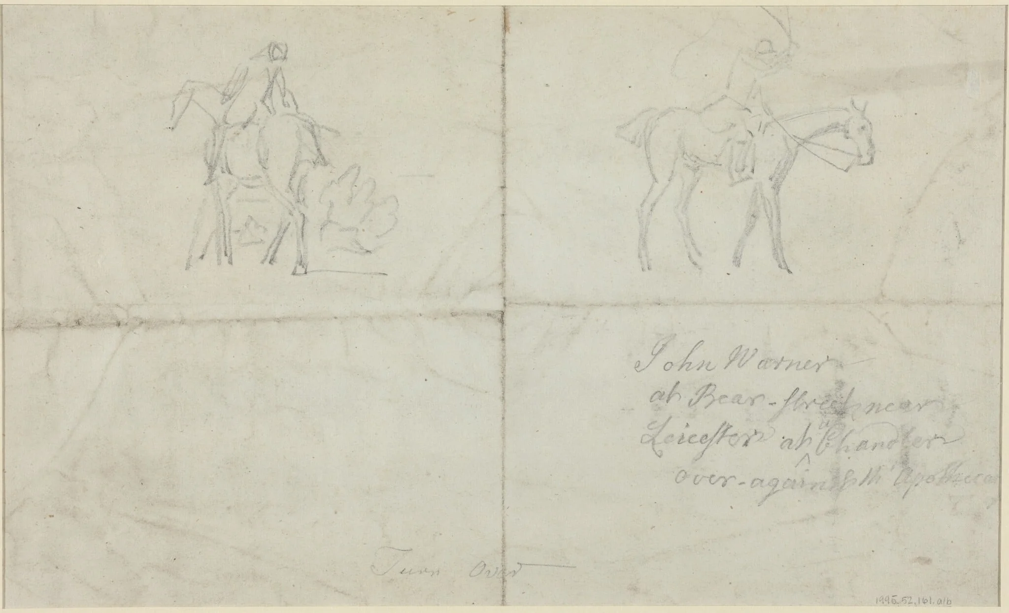 Mounted Horsemen [verso], detail