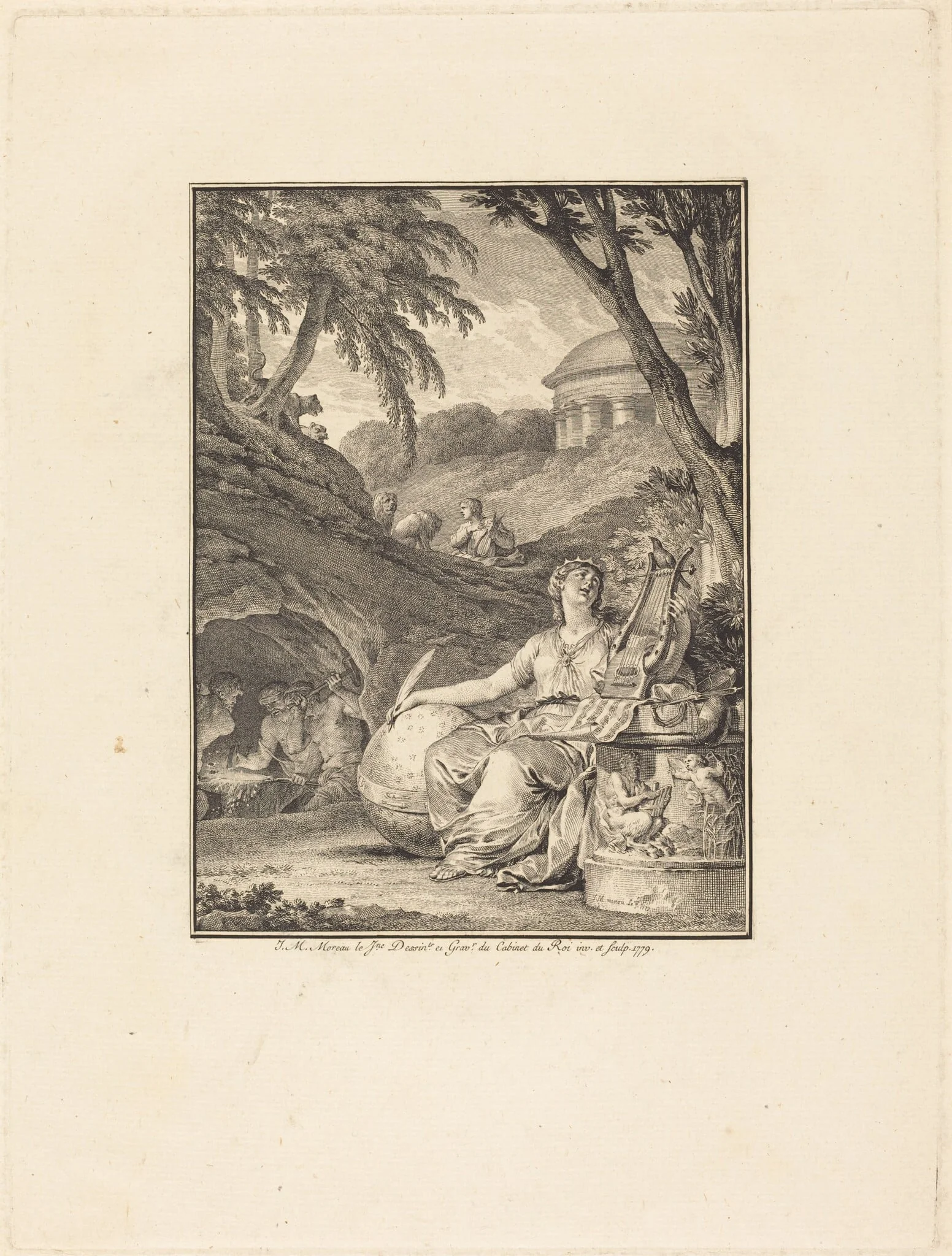 Frontispiece: Dictionnaire de musique, detail