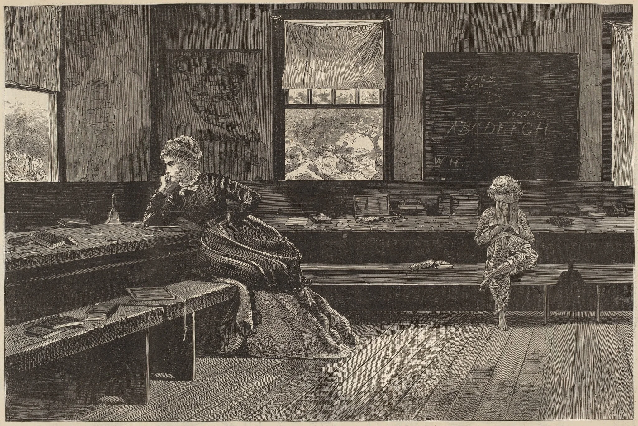 The Noon Recess, detail