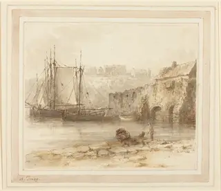 At Tenby, by Heneage Finch, 4th Earl of Aylesford, ink, 1794