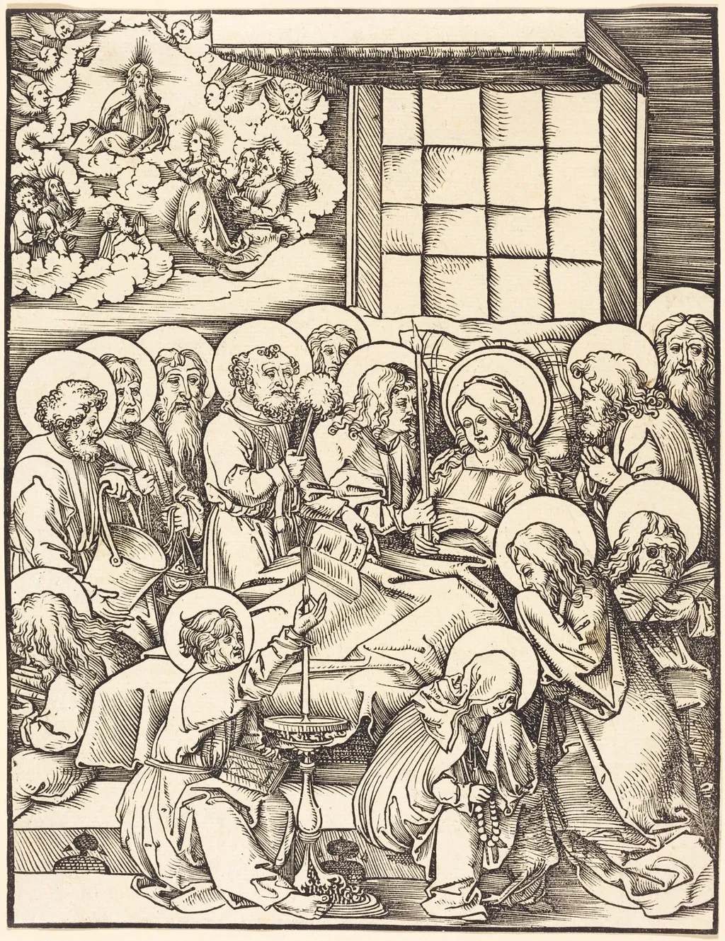 Death of the Virgin, by Hans Wechtlin I, ink, 1503