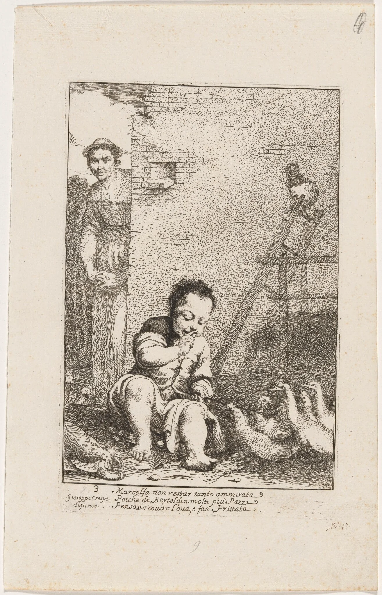 Marcolfa Sees Bertoldino Hatching Eggs, detail