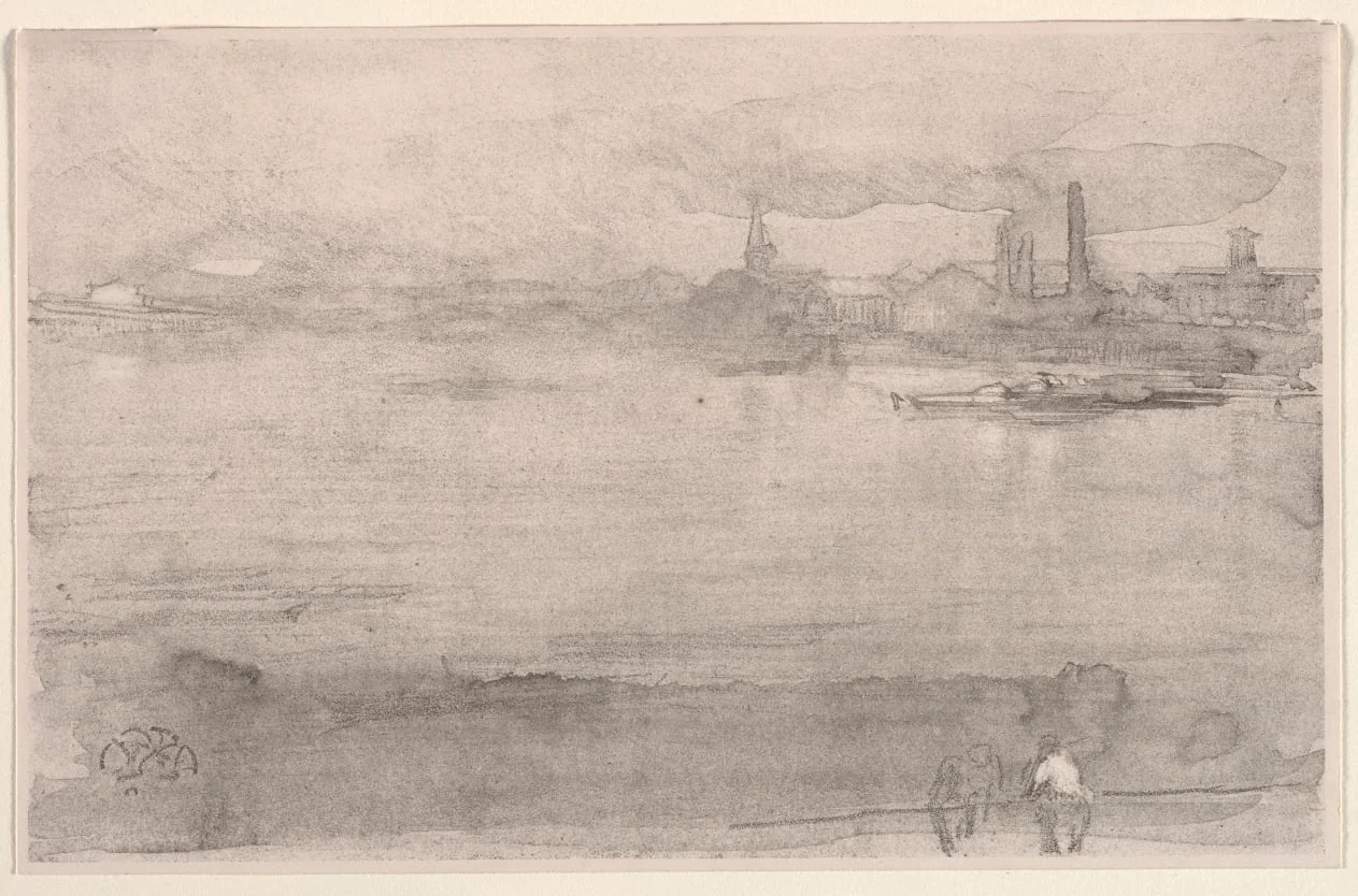 Early Morning: The Thames at Battersea, London, detail