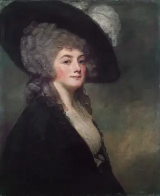 Portrait of Mrs Harrit Greer, by George Romney, oil, 1791