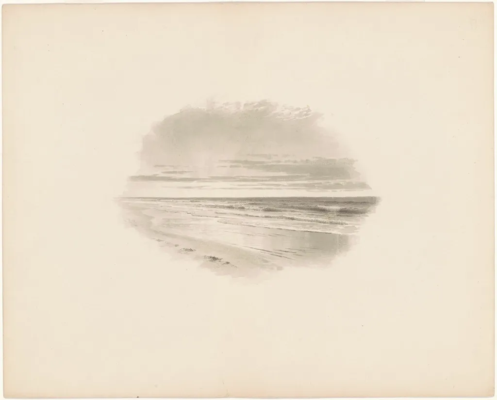 Seascape, by William Trost Richards, ink, 1894