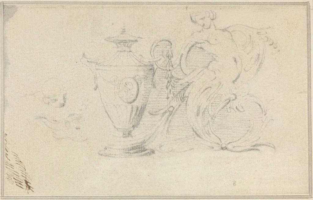 Designs for Decorative Vases, by John Hamilton Mortimer, chalk, 1770