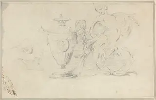 Designs for Decorative Vases, by John Hamilton Mortimer, chalk, 1770