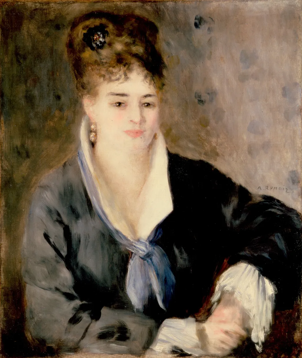 Woman in Black, by Auguste Renoir, oil, 1888