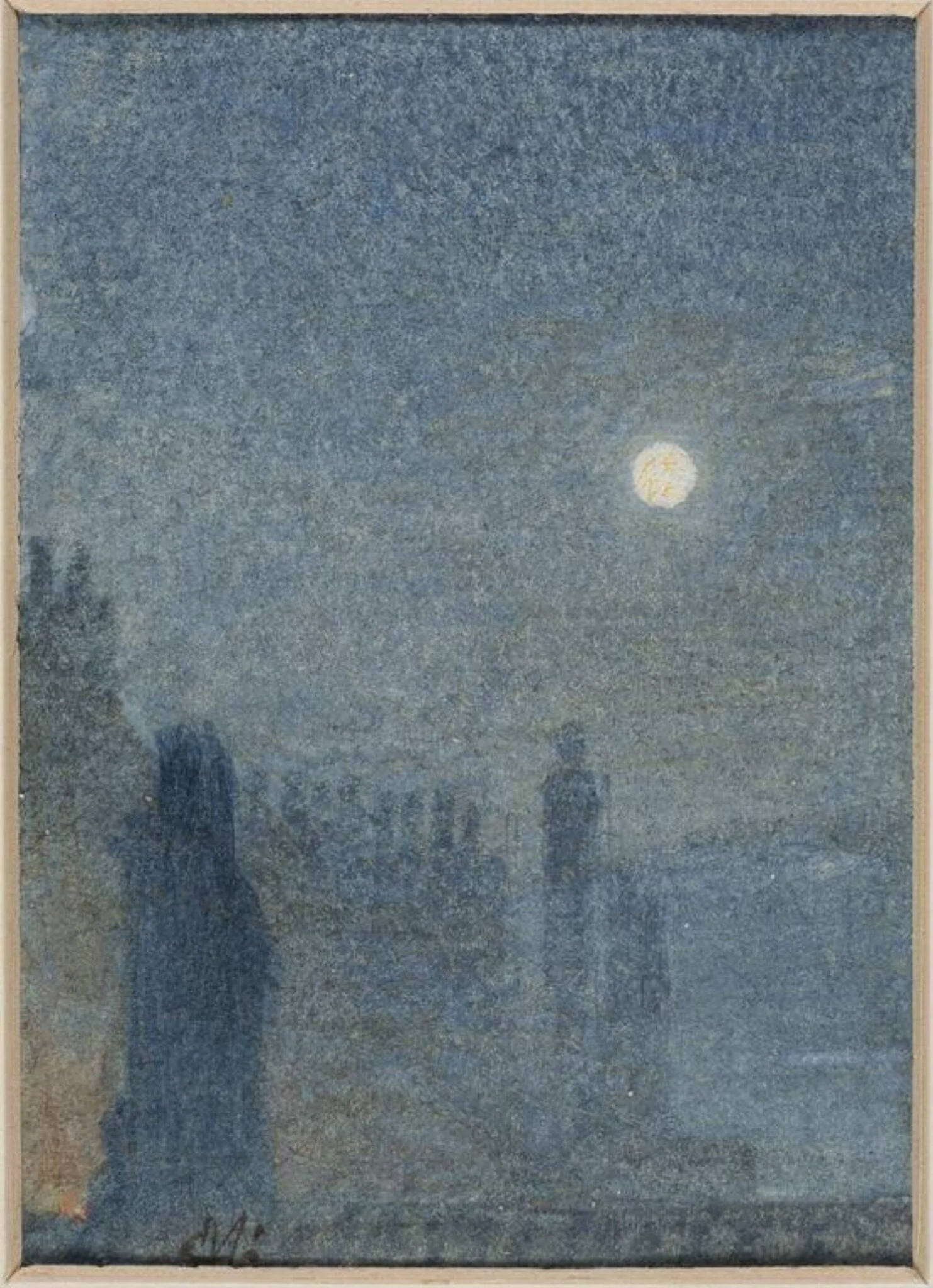 A Castle by Moonlight, detail