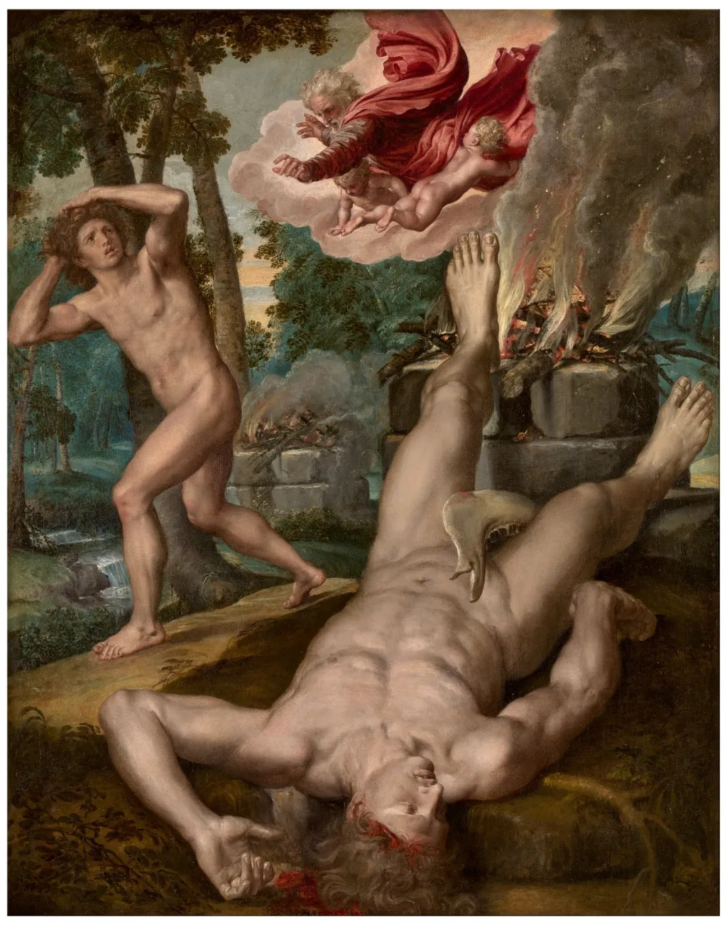 The Death of Abel, by Michiel Coxie, oil, 1539