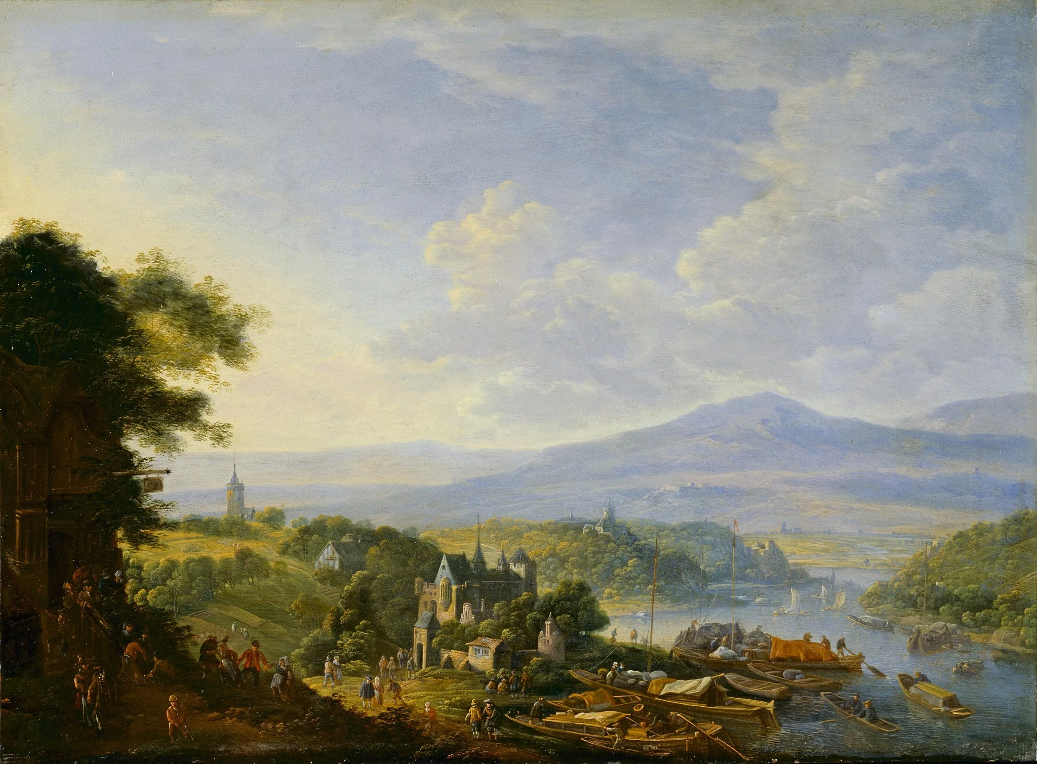 View on the Rhine, detail