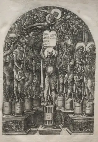 Moses Surrounded by the Patriarchs, by Jean Duvet, 1561