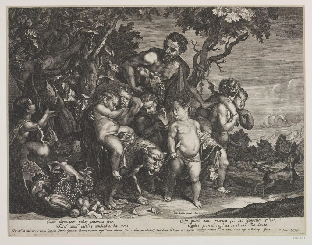 Infant Bacchus on a Leopard, by D Brunn, 1650