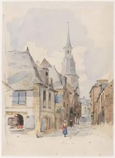Street in Dinan, by William Linnaeus Casey, 1862