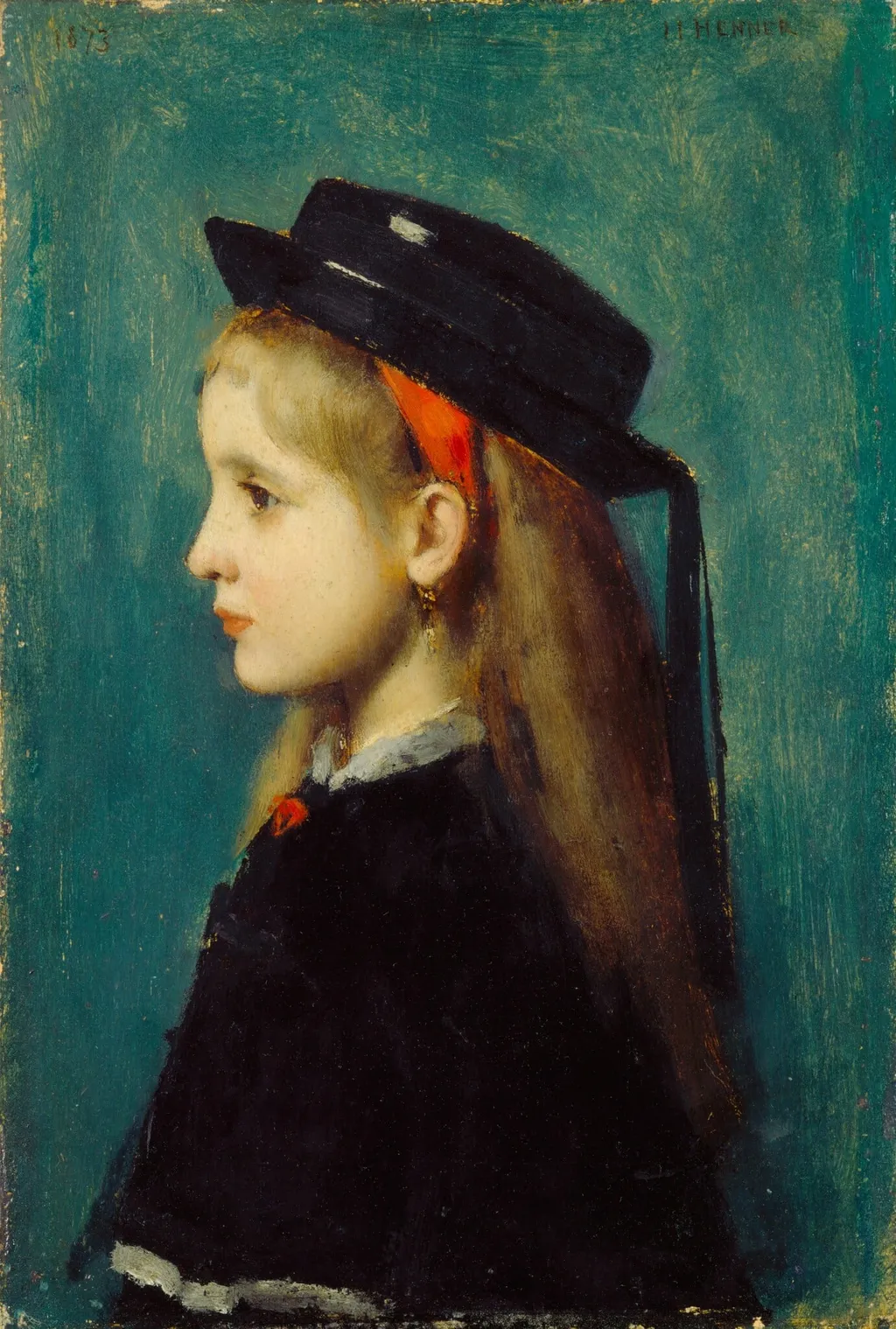 Alsatian Girl, by Jean-Jacques Henner, oil, 1873