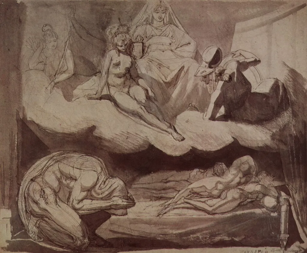 The Daughters of Pandareos, by Henry Fuseli, unspecified, 1798