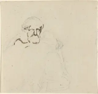 Bearded Figure, by John Flaxman, ink, 1790
