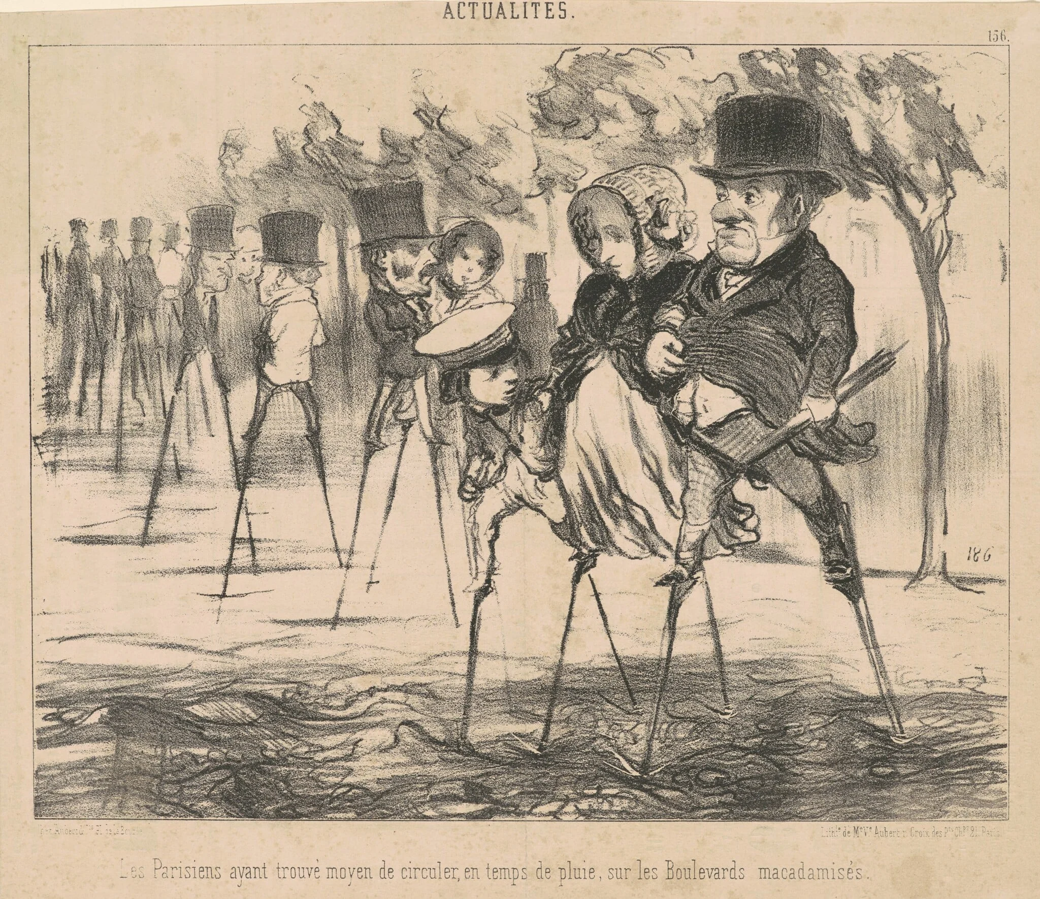 Les Parisiens ayant trouvé le moyen de circuler ..., detail