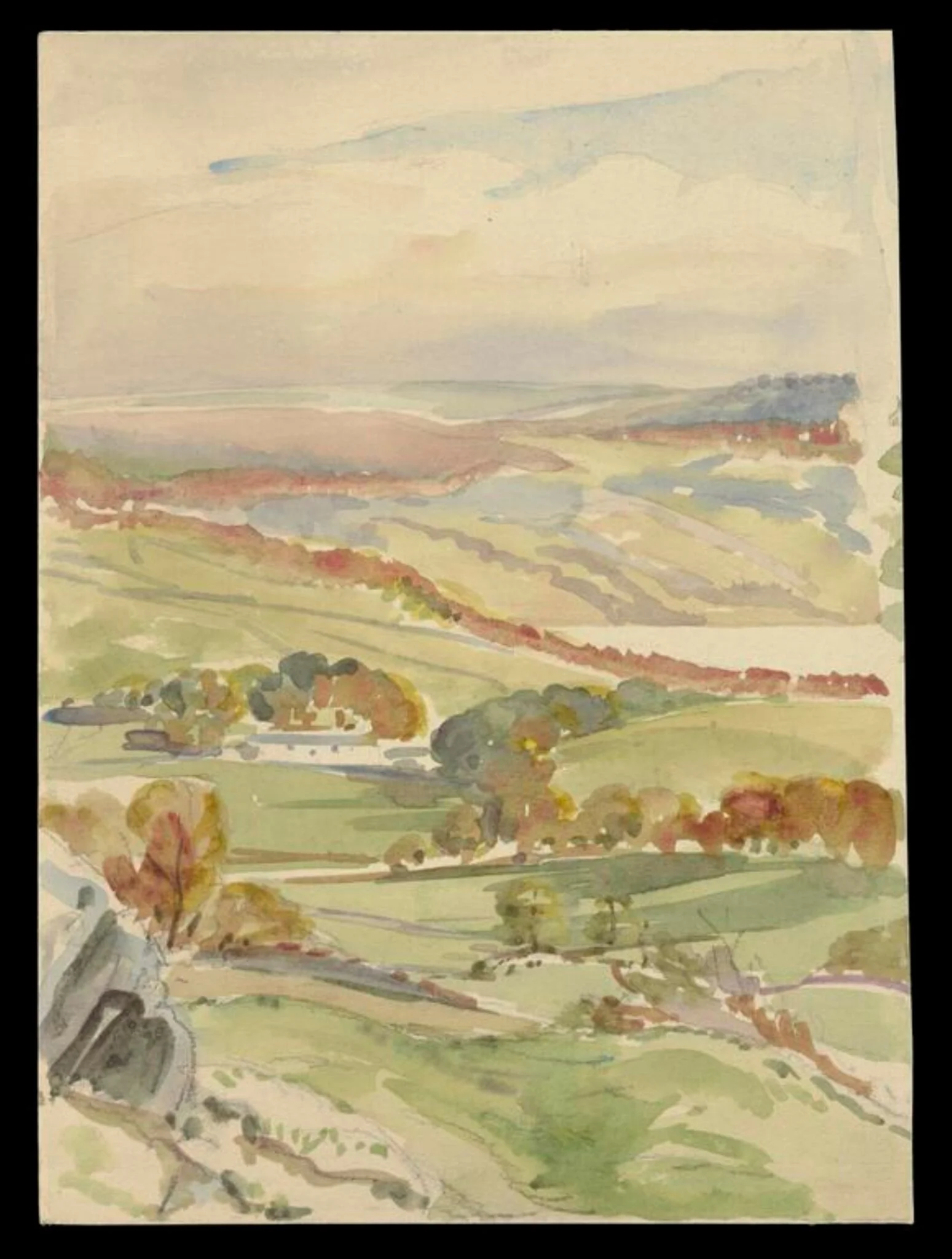 A view over hills and valleys, detail