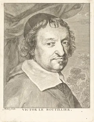 Victor Le Bouthillier, by Claude Mellan, ink, 1658