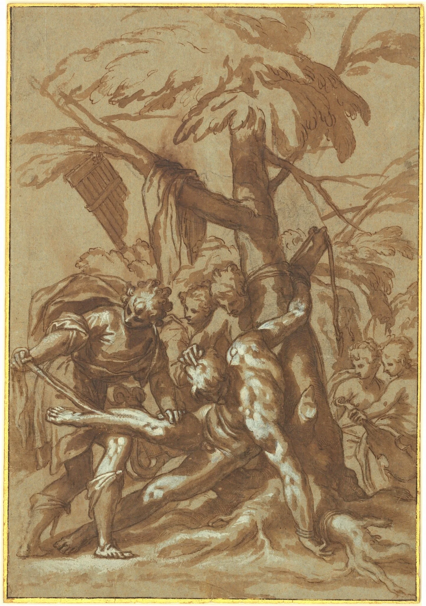 The Flaying of Marsyas, detail