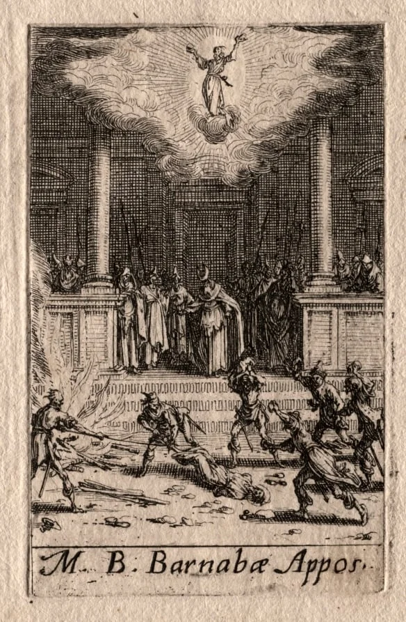 The Martyrdom of the Apostles: St. Barnabas, detail