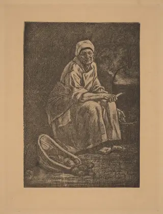 Oude-Kate, by Félicien Rops, ink, 1866