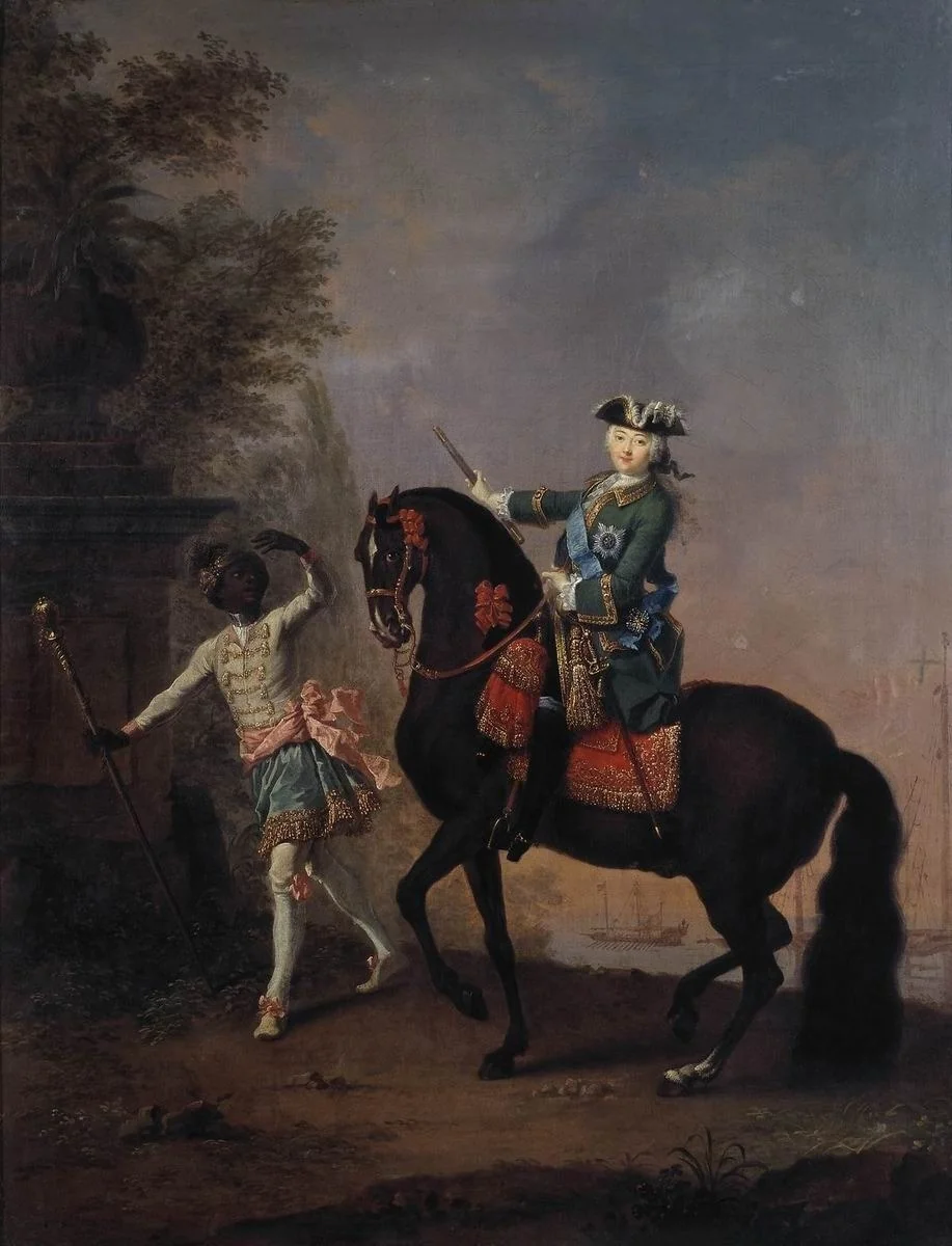 The Empress Elizabeth of Russia on Horseback, Attended by a Page, detail