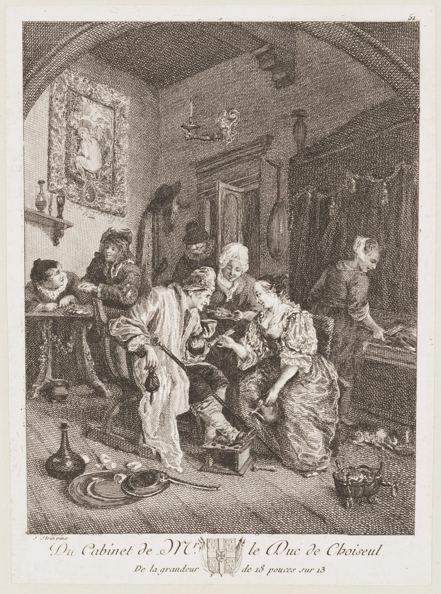 The Sick Greybeard (or, "January and May"), detail