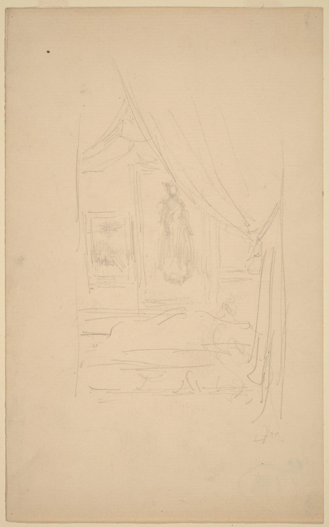 Sketch of Mrs. Godwin's Portrait when hung at the Society of British Artists, detail