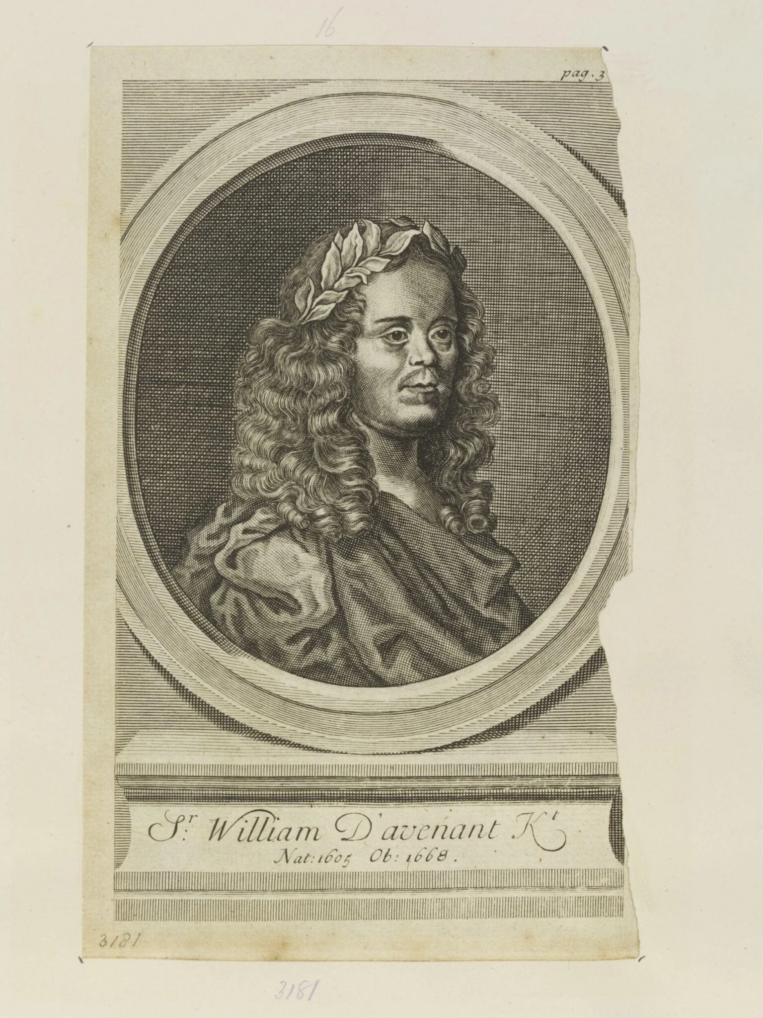 Sir William Davenant, detail